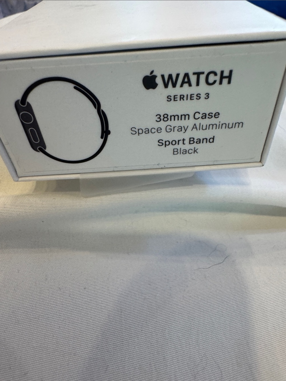 Apple Watch Series 3 Space Gray Aluminum with 3 bands & charger (38mm)